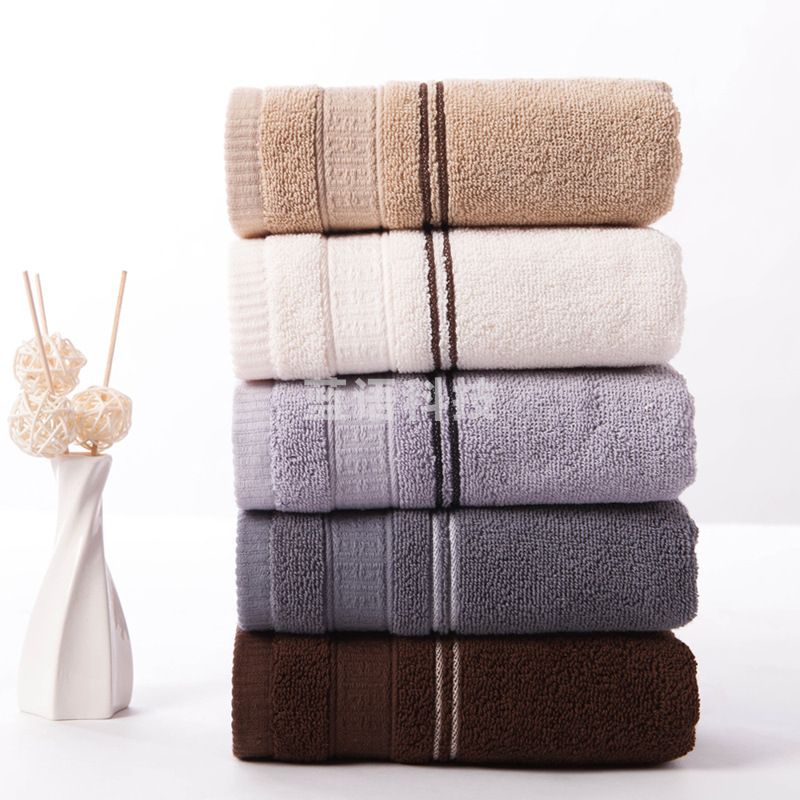 金号(KINGSHORE) 纯棉提缎毛巾 素色加厚面巾120g 高档男士商务毛巾 70*34cm GA1108