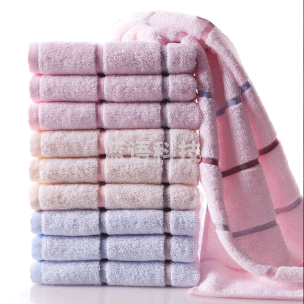 金号纯棉毛巾 横条 素色面巾 提缎柔软吸水洗脸巾GA1008T