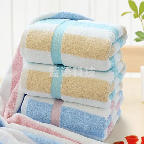 金号GA3014W纯棉无捻浴巾柔软吸水简约条纹加厚大浴巾