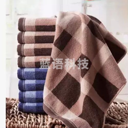 金号 纯棉毛巾 提花缎边 大气英伦格 柔软吸水面巾