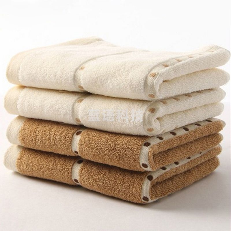 金号提缎毛巾 纯棉毛巾 全棉面巾 柔软吸水4120A毛巾 米色 34*74cm