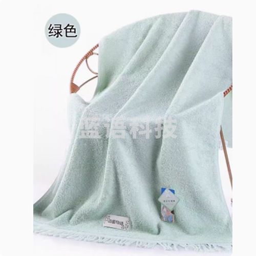 洁玉JY-1520B纯棉浴巾田园物语带穗头加大成人儿童柔软吸水大浴巾