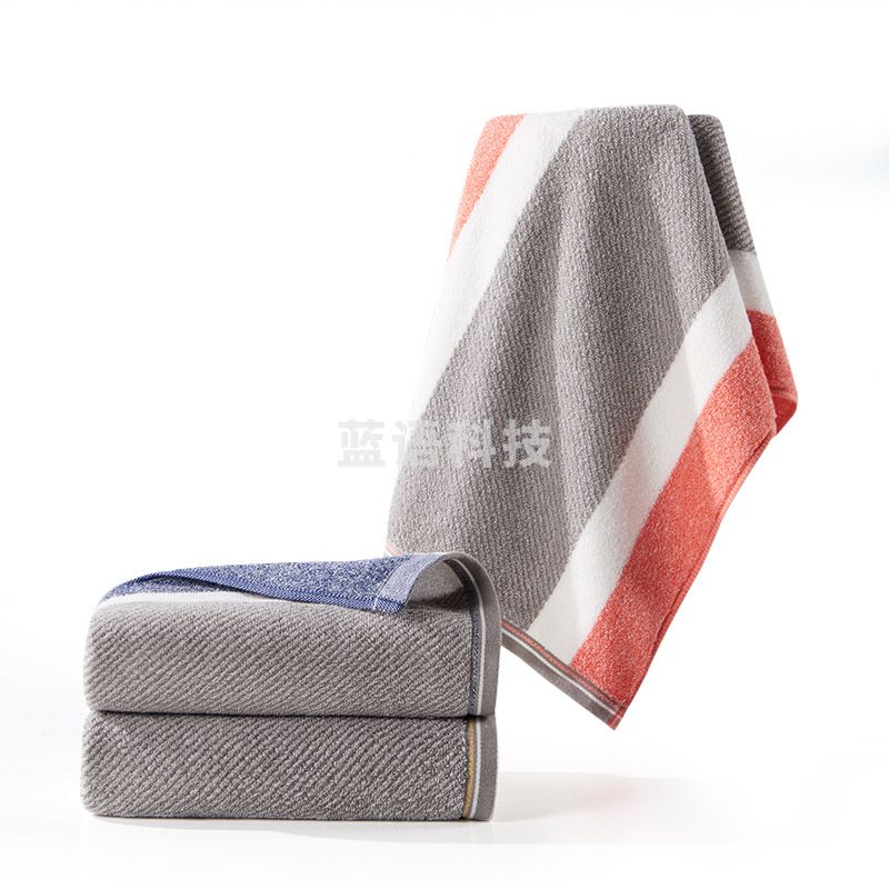 洁玉 J1022F 时光谣毛巾 蓝红棕三色可选 34*74cm