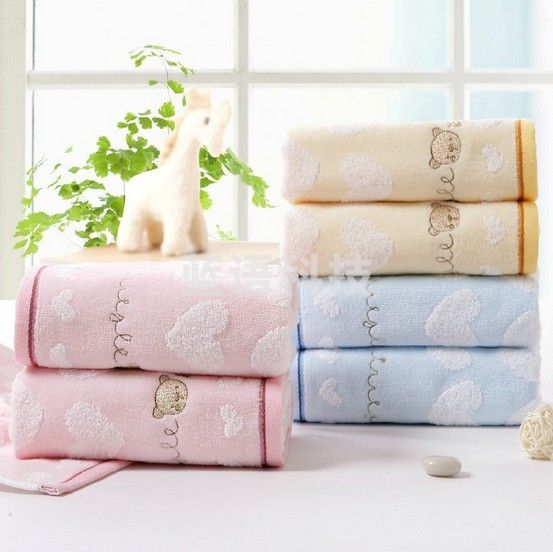 金号GA1065WH毛巾纯棉无捻割绒加厚柔软面巾卡通洗脸毛巾干爽舒适吸水