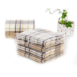 金号毛巾纯棉毛巾柔软纱布格纹毛巾男女洗脸巾 GA1095W