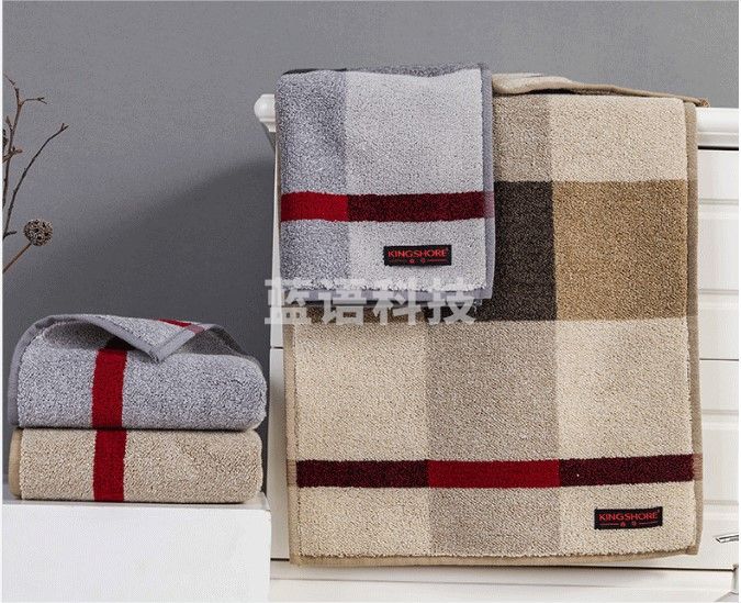 金号01KA0081A纯棉毛巾吸水加厚男女洗脸毛巾 英伦大格子商务耐脏面巾