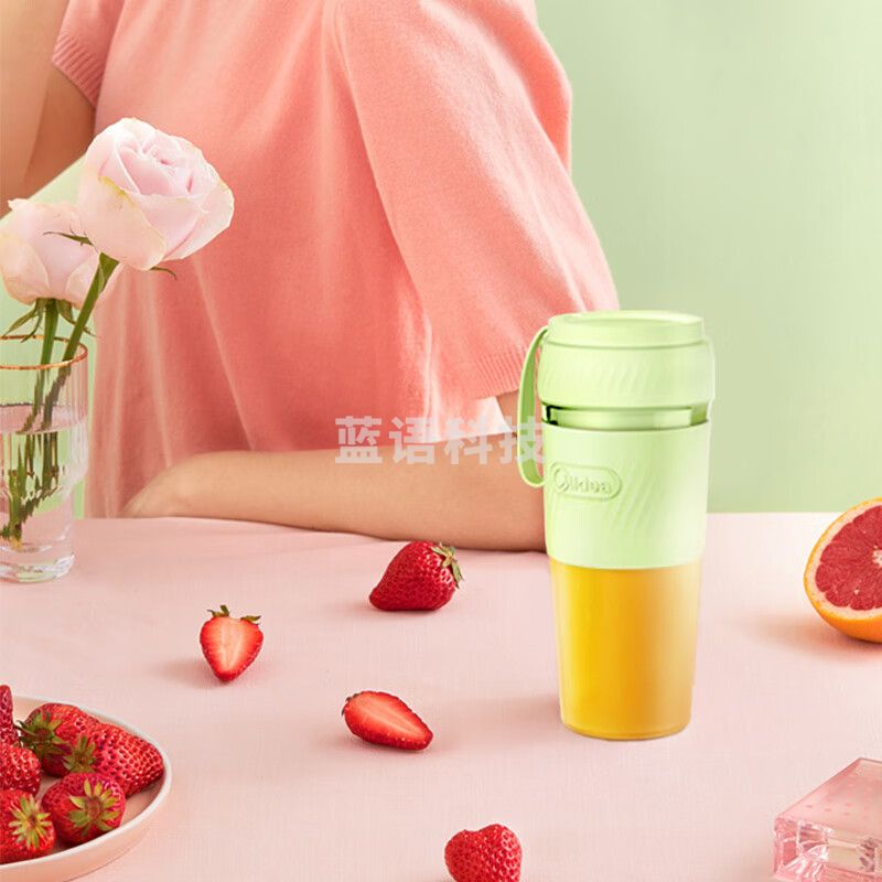 美的 榨汁杯家用便携果蔬机多功能易清洗榨汁机小型搅拌机充电MJ-LZ15Easy111 绿色