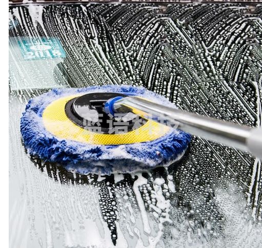 悦卡洗车拖把 汽车掸子擦车拖把刷车刷子软毛工具用品可伸缩洗车刷-蓝