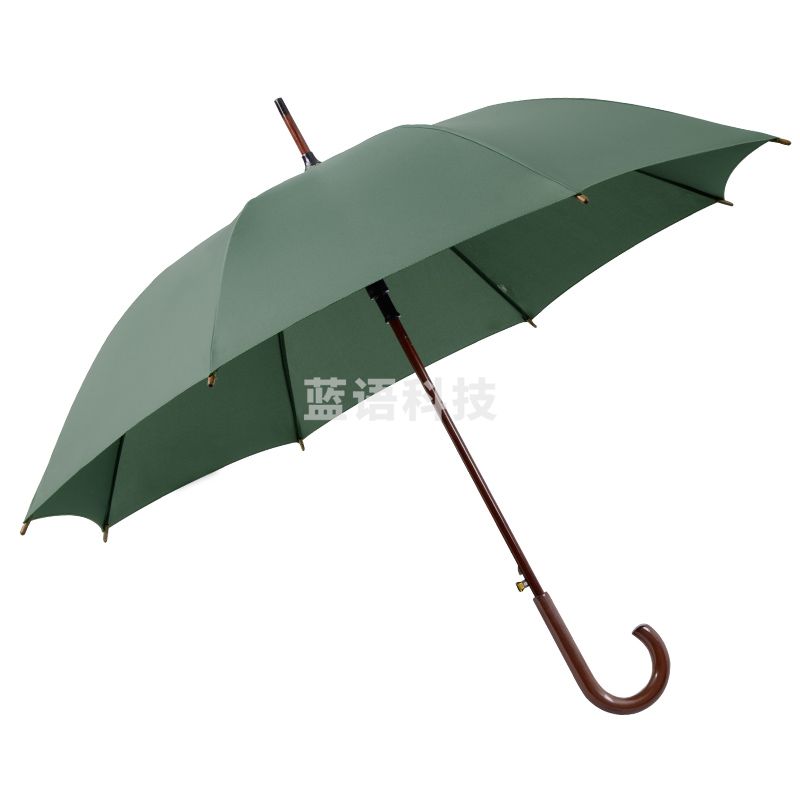 天堂伞弯柄伞木柄伞直杆伞晴雨伞长柄伞半自动伞定制广告伞印刷logo印字 118e 军绿色