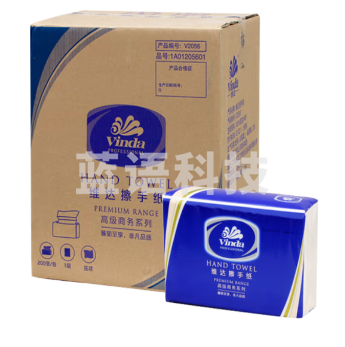 维达 单层擦手纸 VS2056 222*226MM 单层 200张/包 20包/箱