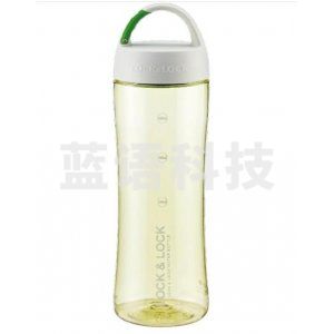 乐扣乐扣 LOCK&LOCK HLC802TG 运动型塑料水杯 便携挂钩内置茶网 600ml 绿色