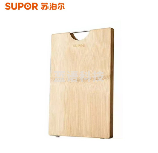 苏泊尔Z403022AD1 可立整竹砧板 硅胶脚垫不锈钢把手40*30*2.2cm