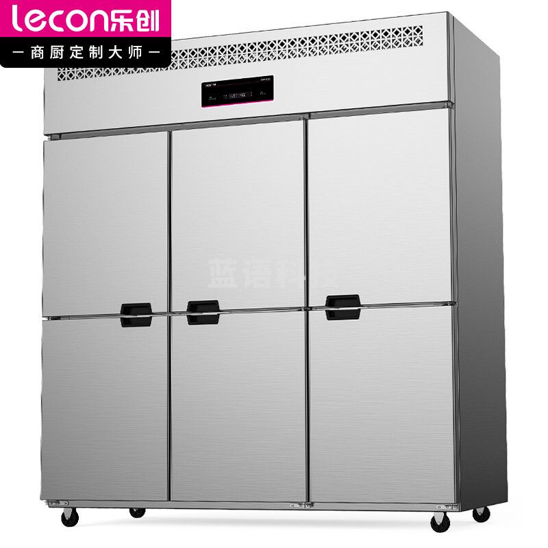 乐创（lecon） LC-LG601 商用六门厨房冰箱冷藏立式冷冻冰柜保鲜柜大容量不锈钢双温 六门冰柜 全冷冻直冷款