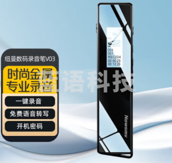 纽曼（Newsmy）录音笔 V03 4G 专业普及微型高清降噪 学习/会议采访取证适用 MP3播放器 哑黑