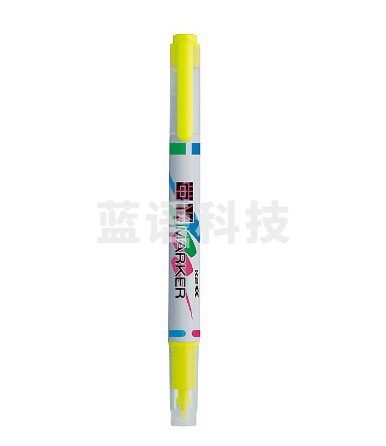 国誉K2双头荧光笔(黄) 0.8mm/4mm K2PM-L2YX10 10支/组