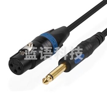 秋叶原（CHOSEAL）6.5转卡侬母话筒线麦克风线大二芯调音台线 Q801T10 10米