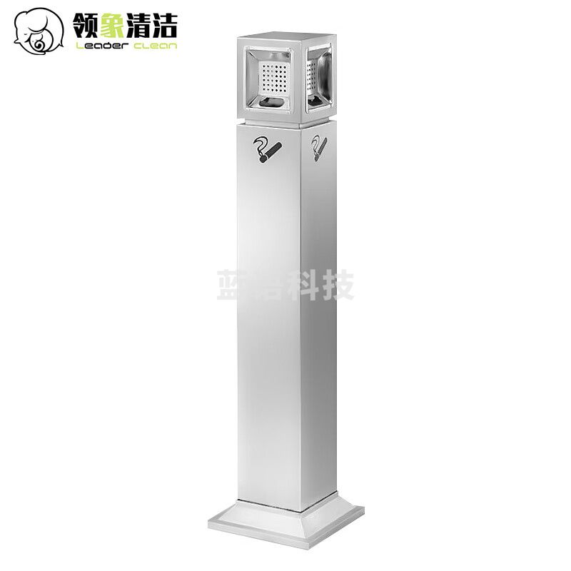 领象 不锈钢室外立式坐地烟灰桶户外灭烟柱吸烟桶灭烟桶公共场所酒店垃圾桶 平顶烟灰柱 LX-Y11