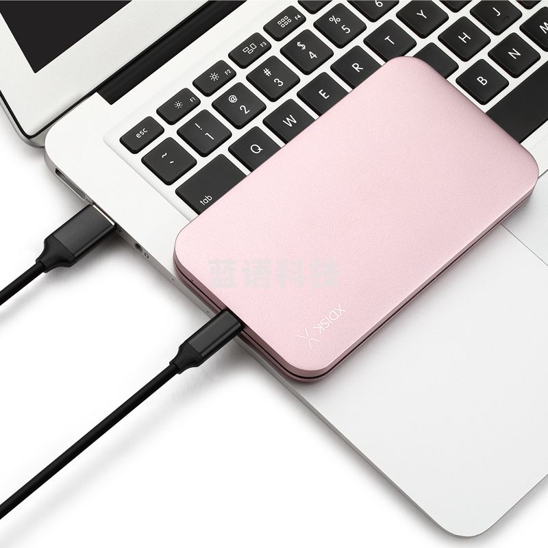 小盘(XDISK)500GB Type-C3.1移动硬盘Q系列2.5英寸 樱花粉 高速全金属8.9mm超簿便携精英款 Q7-500GB