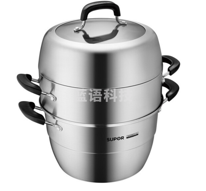 苏泊尔SZ26V4 巧易取不串味三层不锈钢 26cm复底蒸锅