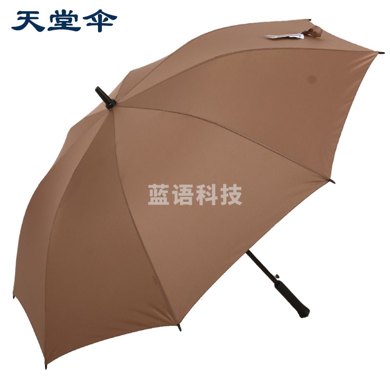 天堂伞长柄伞直杆伞天堂伞13024 男女式双人雨伞加固 驼色