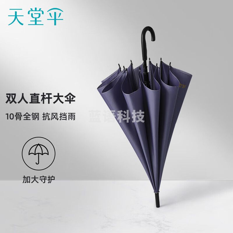 天堂伞 雨伞半自动长柄伞易甩干超大10骨加固商务伞男女直杆晴雨伞 紫罗兰 70CM*10骨