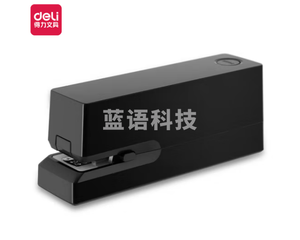 得力(deli)双电源电动订书机 电子自动装订订书器 适配24/6或26/6订书钉 办公用品 黑色 TA750