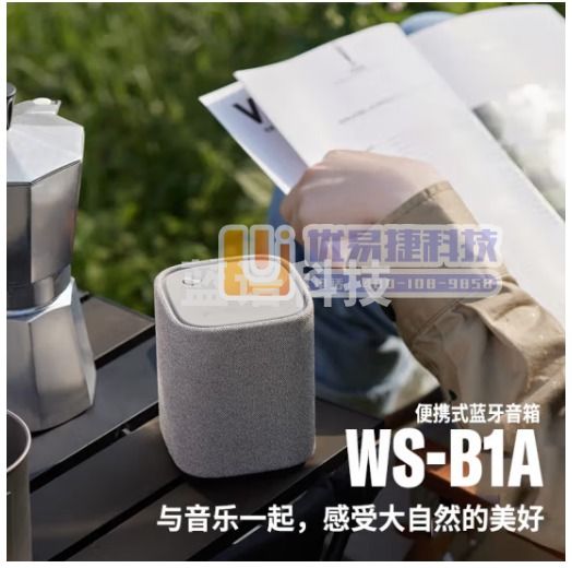 雅马哈（YAMAHA） WS-B1A 便携式蓝牙音箱 长久续航 户外音响 迷你防水防尘随身车载 浅灰色