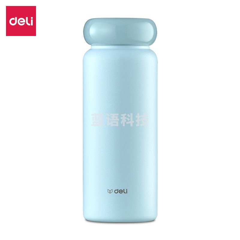 得力LL610炫彩星环保温杯(旋盖)(400mL)(蓝)(个)