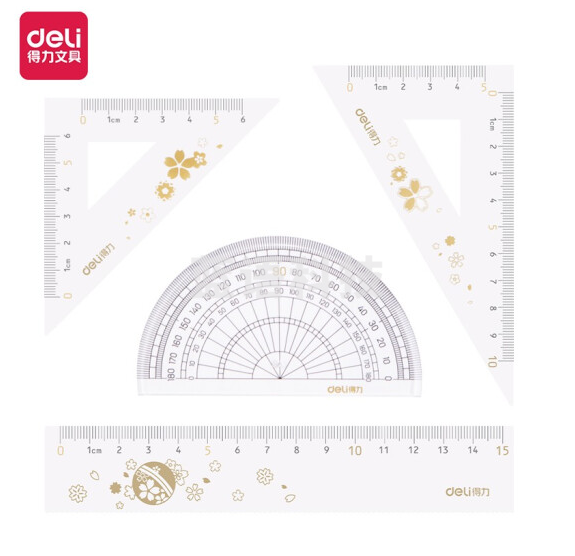 得力79540光樱下15cm套尺(混)(套)