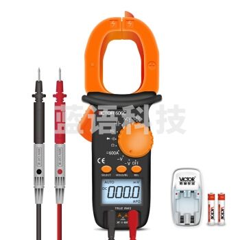 胜利仪器（VICTOR）钳形表 万用表 数字电流表 交流钳形万用表 钳型万能表 交直流600A VC606C+充电套装