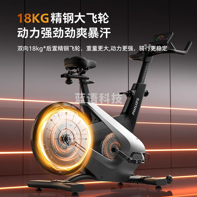 飞利浦家用款动感单车智能室内自行车小型减肥健身器材健身房专用5102B   FIT5102B