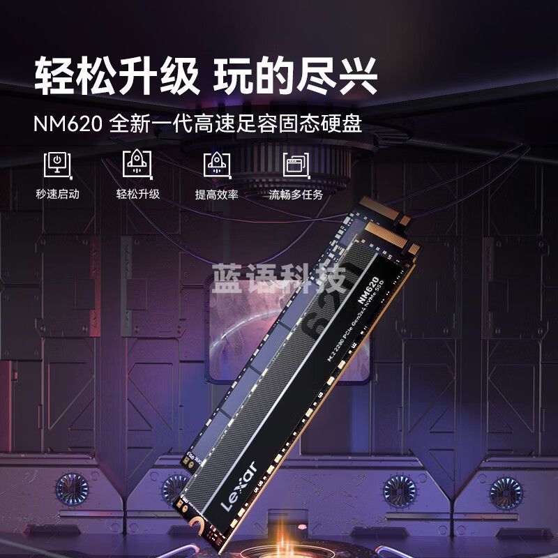 雷克沙（Lexar）NM620 2TB SSD固态硬盘 M.2接口（NVMe协议）PCIe 3.0x4 读速3500MB/s足容TLC颗粒 LNM620X002T-RNNNG