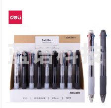 得力S313四色圆珠笔0.7mm子弹头(单位：支)混..