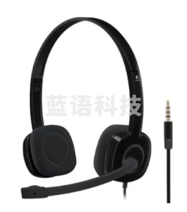 罗技（Logitech）H151 立体声耳机麦克风 黑色