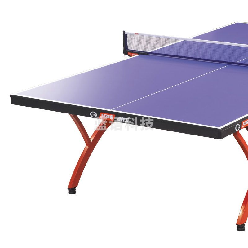 红双喜乒乓球台T2828小彩虹室内乒乓球桌 拱形底架贈网架+球拍+球 T2828乒乓球台（经典蓝色台面）