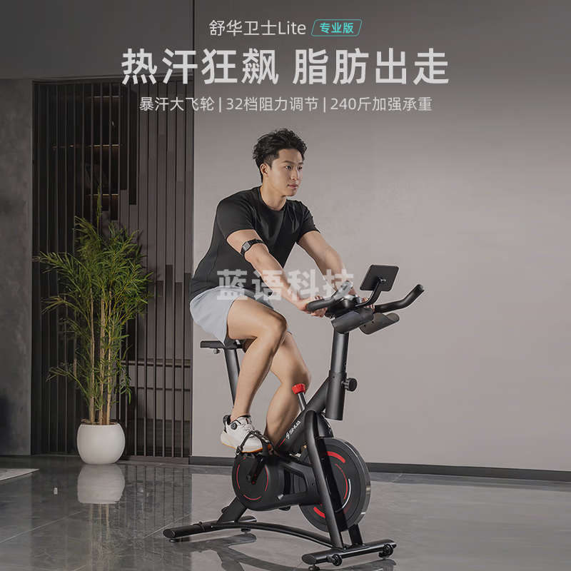 舒华（SHUA）卫士Lite动感单车家用智能调阻减肥健身车B382-12kg  SH-B3100S-H1