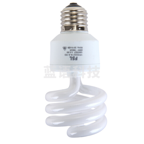 佛山（FSL）18W三基色日光灯节能灯泡半螺旋灯E27大螺口荧光灯 T3螺旋 6500K 白光