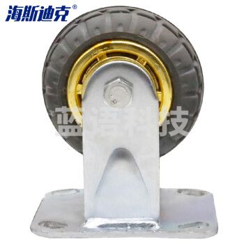 海斯迪克gnjz-99高弹力低噪脚轮工业重型手推车轮橡胶轮 4寸定向轮