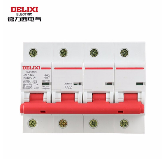 德力西 空气开关 DZ47-125 4P 80A