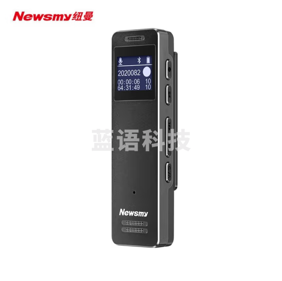 纽曼M1 32G AI智能录音笔 会议录音转文字 麦克阵列降噪 一键录音 双语对话 同传翻译 即时分享 黑锖色