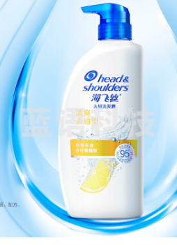 海飞丝洗发水清爽去油洗发水控油1KG(持久去屑清爽柔润) 柠檬香