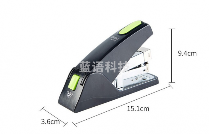 宝克（BAOKE）ST1117省力型订书机 订书器 适配24/6钉书钉 办公用品 12#学生订书器 50页 一指按压 颜色随机