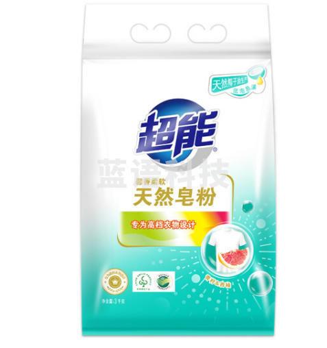 超能 天然皂粉 青柠西柚3kg袋装