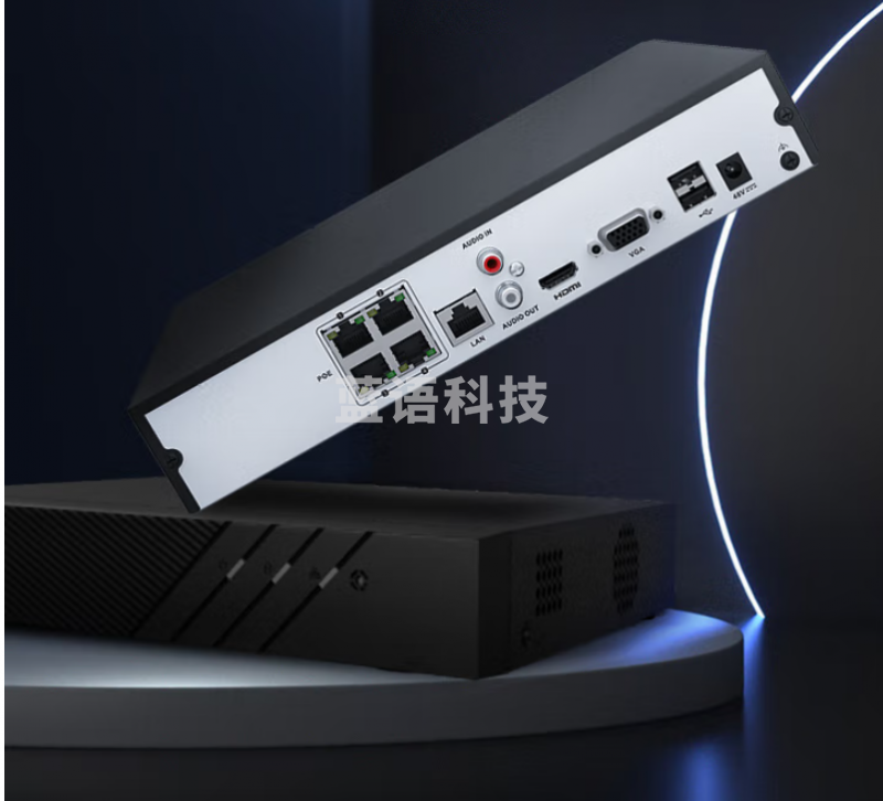 海康威视网络硬盘录像机监控4路POE网线供电NVR满配4个摄像头带2T硬盘DS-7804N-K1/4P