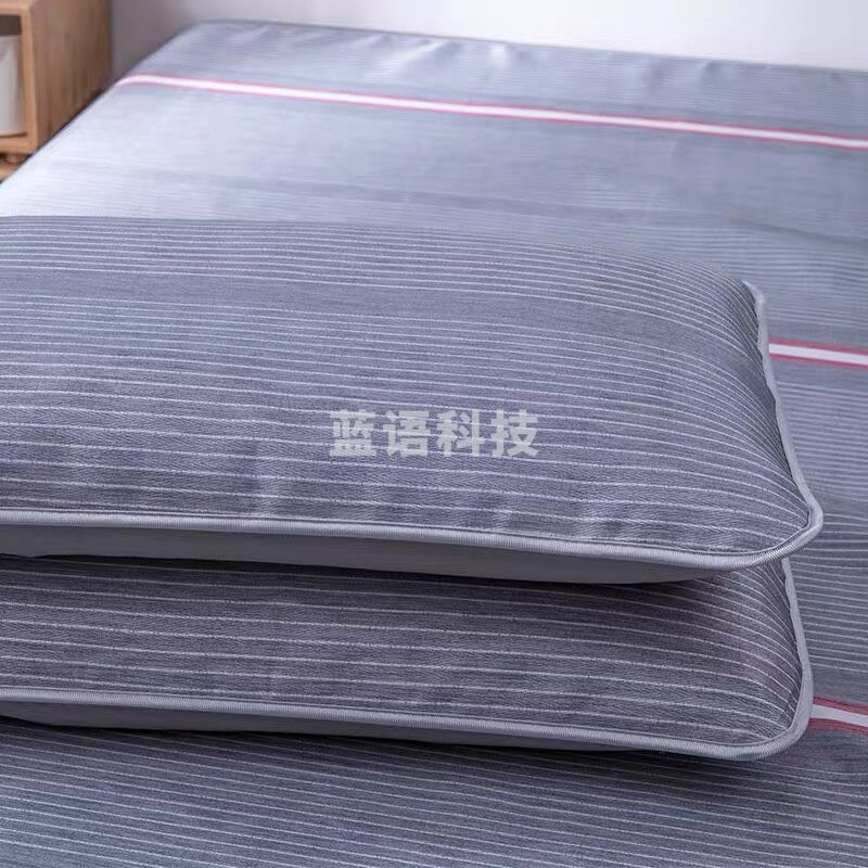 艾薇 床单款冰丝凉席三件套 纤维面料 凉席245*250cm 枕套48*74cm一对 商务范 适用1.5米床（套）