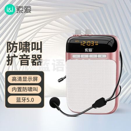 索爱(soaiy)S318防啸叫小蜜蜂扩音器蓝牙教师专用喇叭导游导购麦克风音箱便携麦克教讲课扩音机（可当天配送发货）