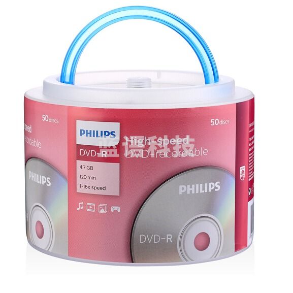 飞利浦 DVD-R光盘刻录盘16速4.7G（50片装））新老包装随机发货