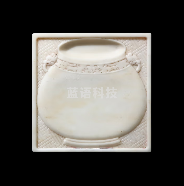 秋月白 国家非遗 肇庆端砚砚台《太平有象》白端砚台作品 精品手工正宗老坑天然原石 高档砚台 文房四宝