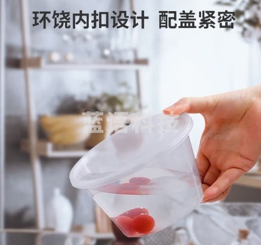 优奥 一次性饭盒【圆形1000ML/50只装带盖】快餐盒加厚外卖打包盒餐具