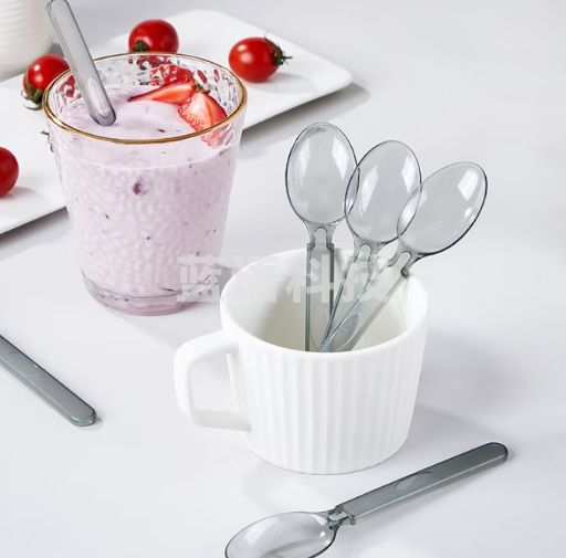 优奥一次性勺子【50只独立装】食品级汤勺餐勺甜品外卖打包叉勺耐高温